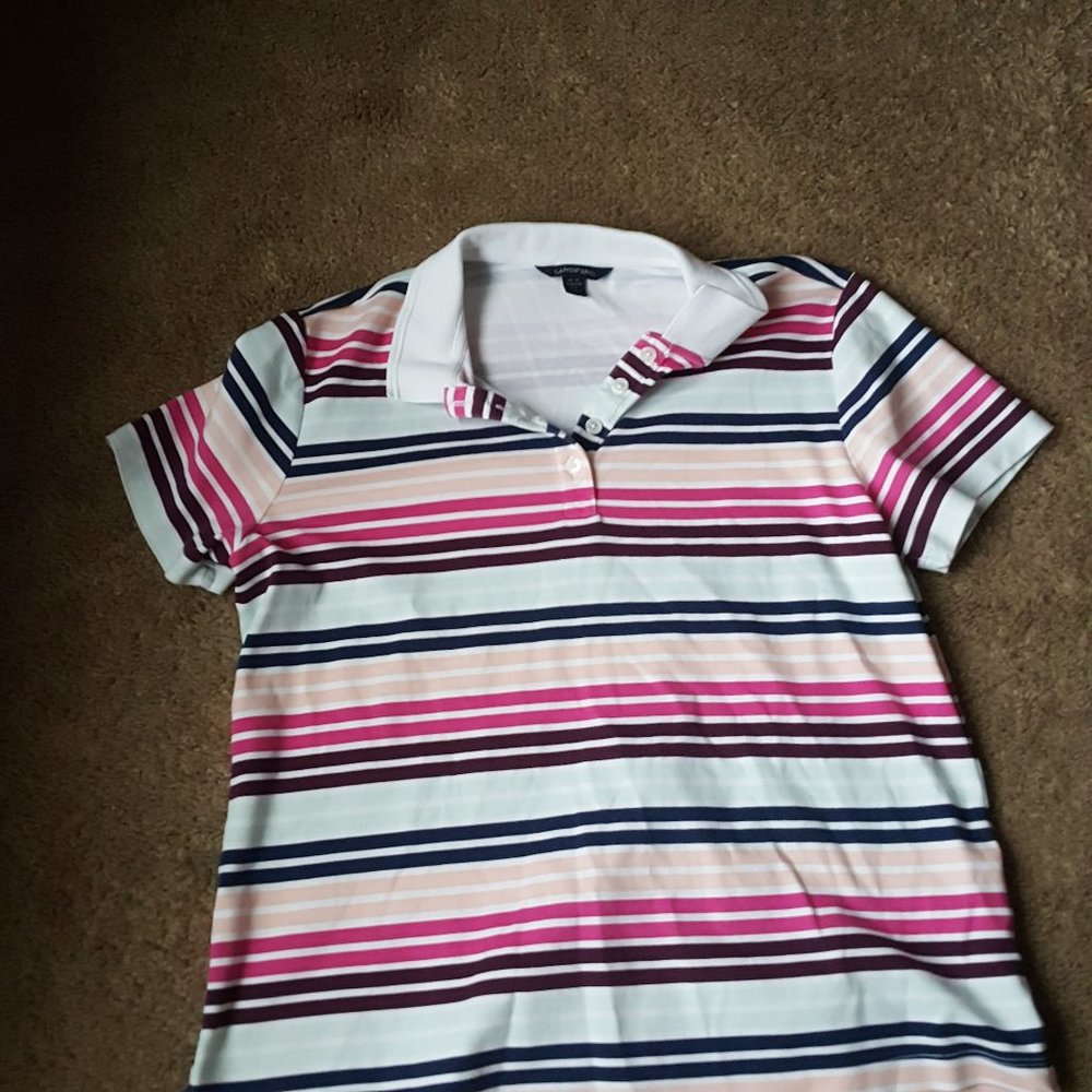 Multicolor Striped Golf Shirt